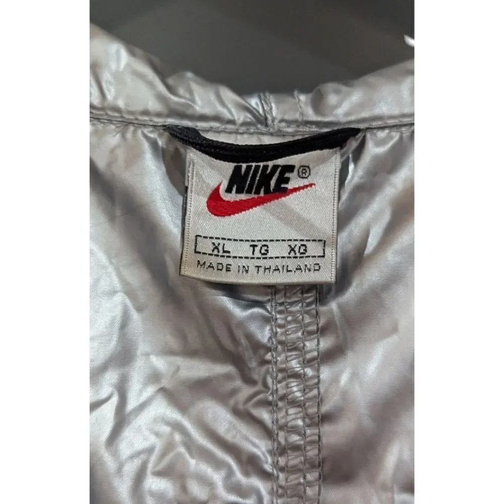 VTG Nike Center Logo Cagoule Windbreaker Jacket Sage Green & Silver Men's XL